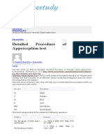 Detailed Procedure of Thematic Apperception Test: Personality