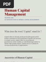 Chapter One An Introduction To Human Capital Management