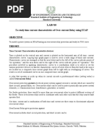 Time Current Characteristics of Over-Current Relay Suing ETAP