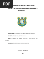 Monografia Historia Gobierno de Ramon Castilla y La Economia Del Guano