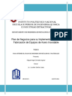 Plan de Negocios para Su Implementación en La Fabricación de Equipos de Acero Inoxidable-Desbloqueado