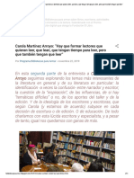 Carola Martínez Arroyo - "Hay Que Formar Lectores Que Quieran Leer, Que Lean, Que Tengan Tiempo para Leer, Pero Que También Tengan Que Leer"