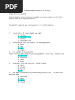 Grammar Quiz 2 Answers