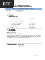 Syllabus: Summary of Information On Each Course