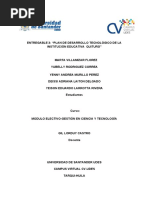 Entregable 3 - "Plan de Desarrollo Tecnológico de La Institución Educativa Quituro"