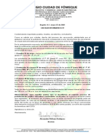 CIRCULAR #017, MAYO 24 DE 2021. MODIFICACION DE ALTERNANsssCIA SEssssMANA DEL 24 AL 28 DE MAYO.