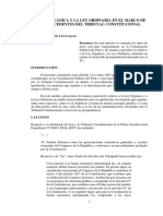 La Ley Ordinaria y La Ley Organica en El Marco de Los Precedentes Del TC