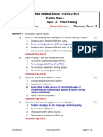 As CBSE X SS CH 1 Power Sharing Practise Sheet 2