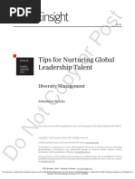 Tips For Nurturing Global Leadership Talent Diversity Management