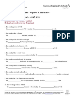 Past Tense - Irregular Verbs - Negative & Affirmative