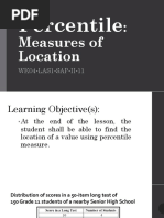 Percentile:: Measures of Location