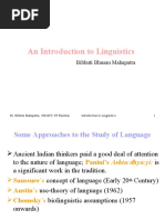 An Introduction To Linguistics: Bibhuti Bhusan Mahapatra