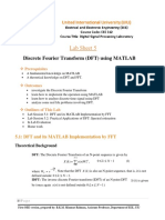 Lab Sheet 5: Discrete Fourier Transform (DFT) Using MATLAB