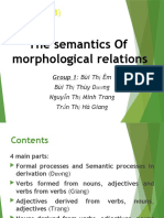 The Semantics of Morphological Relations