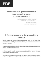 Consideraciones Generales Sobre El Interrogatorio Cruzado (Cross-Examination)