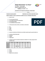 Evaluacion Diagnostica 2019 2020