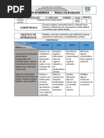 Rubrica Ciencias Sociales 4° Ii Semestre