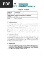 Programa Módulo Estrategia de Innovación