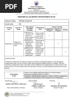 Individual Learning Monitoring Plan