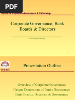 Corporate Governance, Bank Boards & Directors