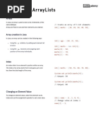 Learn Java - Arrays and ArrayLists Cheatsheet - Codecademy