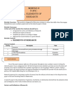 Topic:: Elements of Research