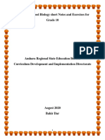 Secondary School Biology Short Notes and Exercises For Grade 10