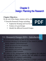 Research Design: Planning The Research: Chapter Objectives