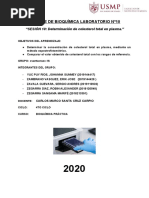 Informe de Bioquímica Laboratorio N°10