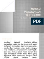 Indikasi Pemasangan Ventilator