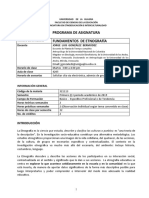 Programa Fundamentos de Etnografia - I Pa 2019