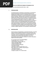 Automatización de Un Porton de Garaje Utlizando El PLC