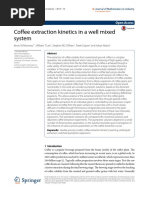 Coffee Extraction Kinetics in A Well Mixed