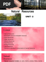 Natural Resources: Unit - 2