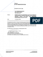 Memo - Circular No.2018-008 - Formulation of Contingency Plan in Accordance With National Security Srategy 2018, National Security Policy 2017-2022 and Philippine Development Plan 2017-2022.