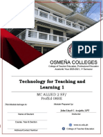 Technology For Teaching and Learning 1: MC Allied 2 SF/ Profed 08he