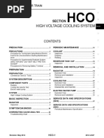 High Voltage Cooling System: Section