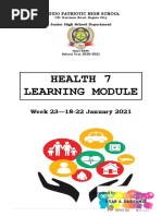 Health 7 Module 11.1