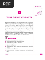 Work Energy and Power: Module - 1