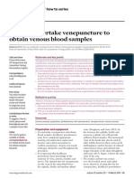 How To Undertake Venepuncture To Obtain Venous Blood Samples