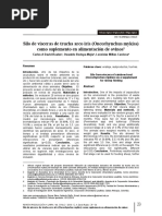 Silo de Vísceras de Trucha Arco Iris (Oncorhynchus Mykiss) Como Suplemento en Alimentación de Ovinos