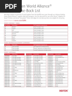 Xerox Green World Alliance Product Take-Back List