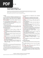 Astm B 30 06a Standard Specification For Copper Alloys in in