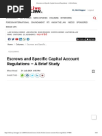 C Escrows and Specific Capital Account Regulations - A Brief Study