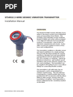 St5491E 2-Wire Seismic Vibration Transmitter: Installa On Manual