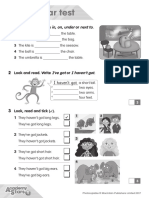 End-Of-Year Test: Look and Read. Write In, On, Under or Next To