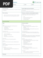 Hybrid Learning Lesson Plan Template