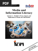 Quarter 2 - Module 9: Power, Impact, and Implications of Media and Information