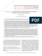 Cuestionario de Esquemas de Young: Adaptación de Una Versión Breve para Adolescentes y Jóvenes Españoles