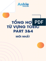 TỔNG HỢP TỪ VỰNG TOEIC PART 3&4 MỚI NHẤT